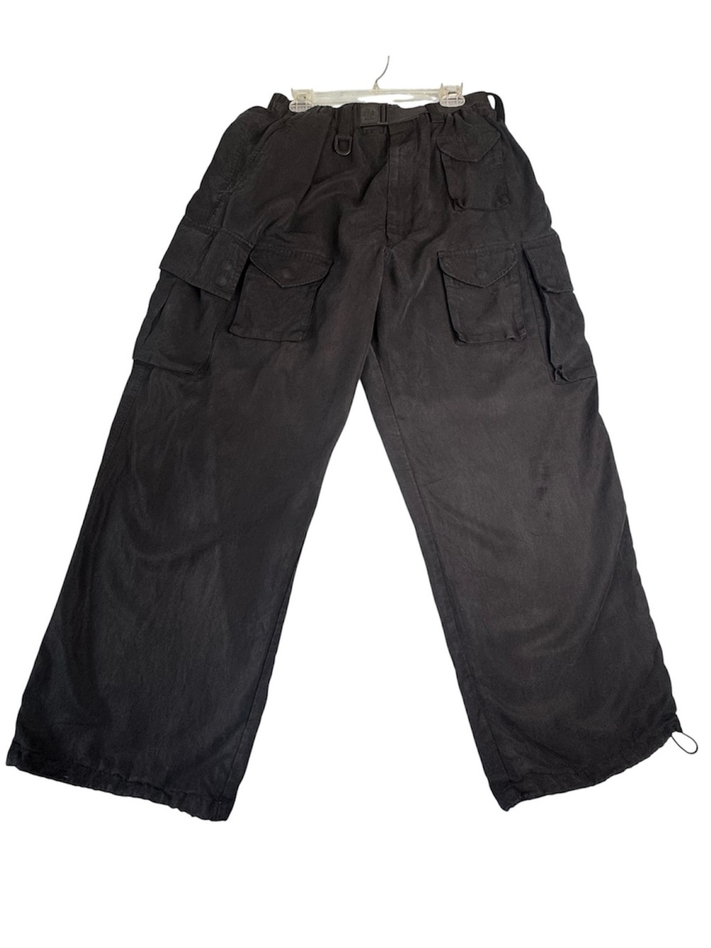 Y-3 Yohji Yamamoto Adidas Black Belted Cargo Pants Baggy Size M